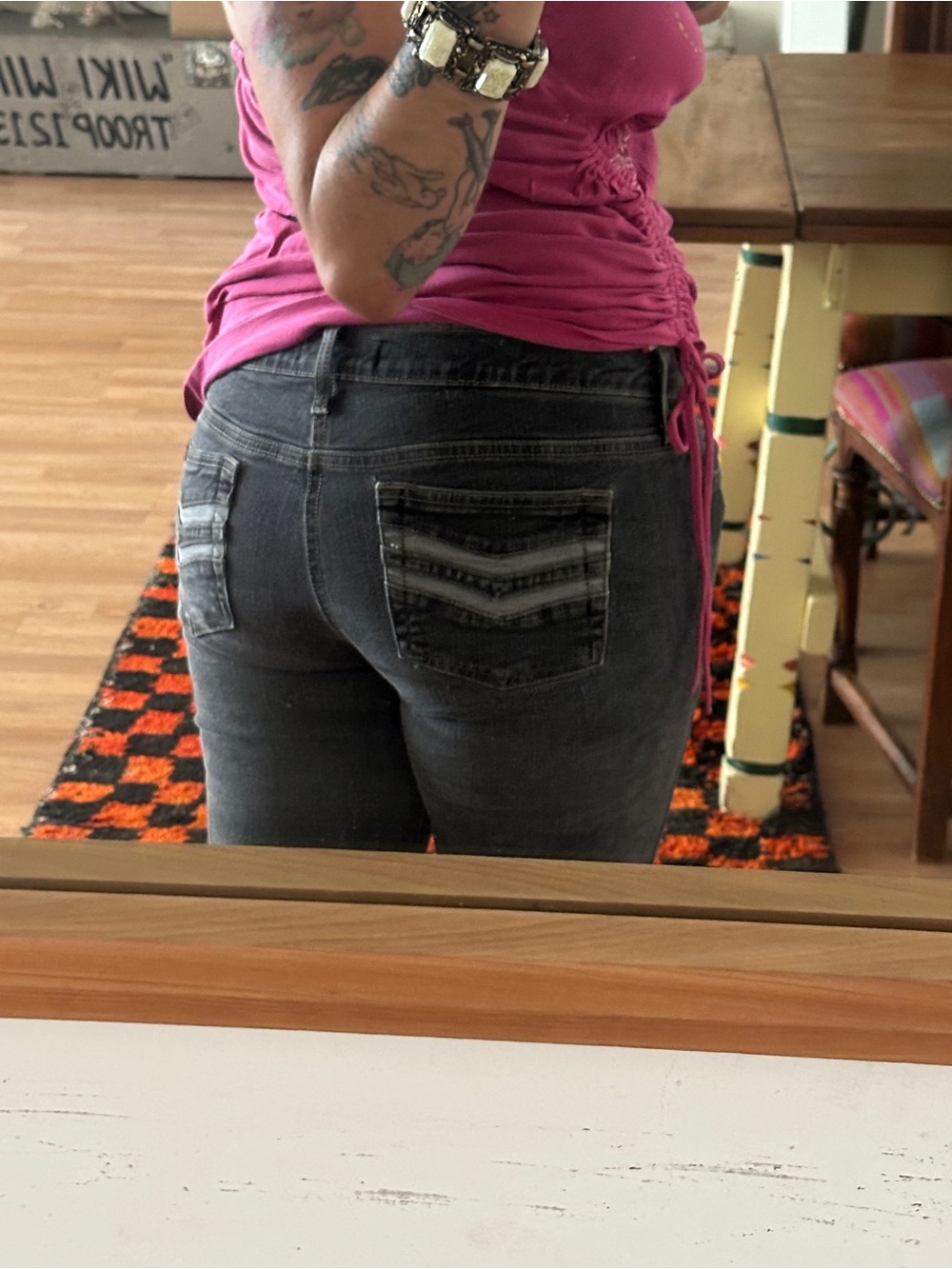 Roxy Gray Wash Low rise Boot Cut Flare - Picture 5 of 5